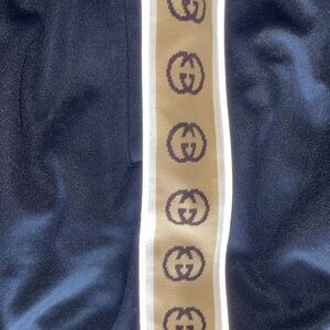 New Gucci mens technical jersey cotton pants